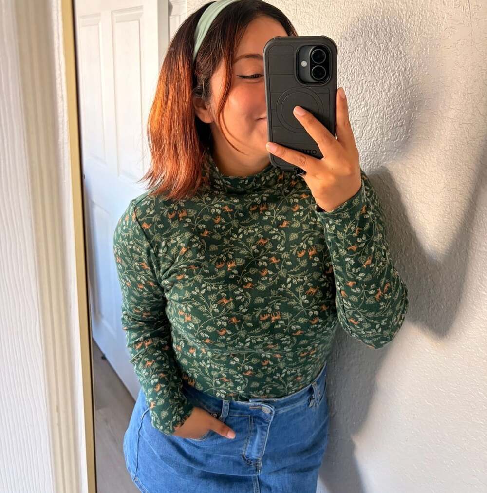 Croft & Barrow The Classic Mockneck Tee Size S Green